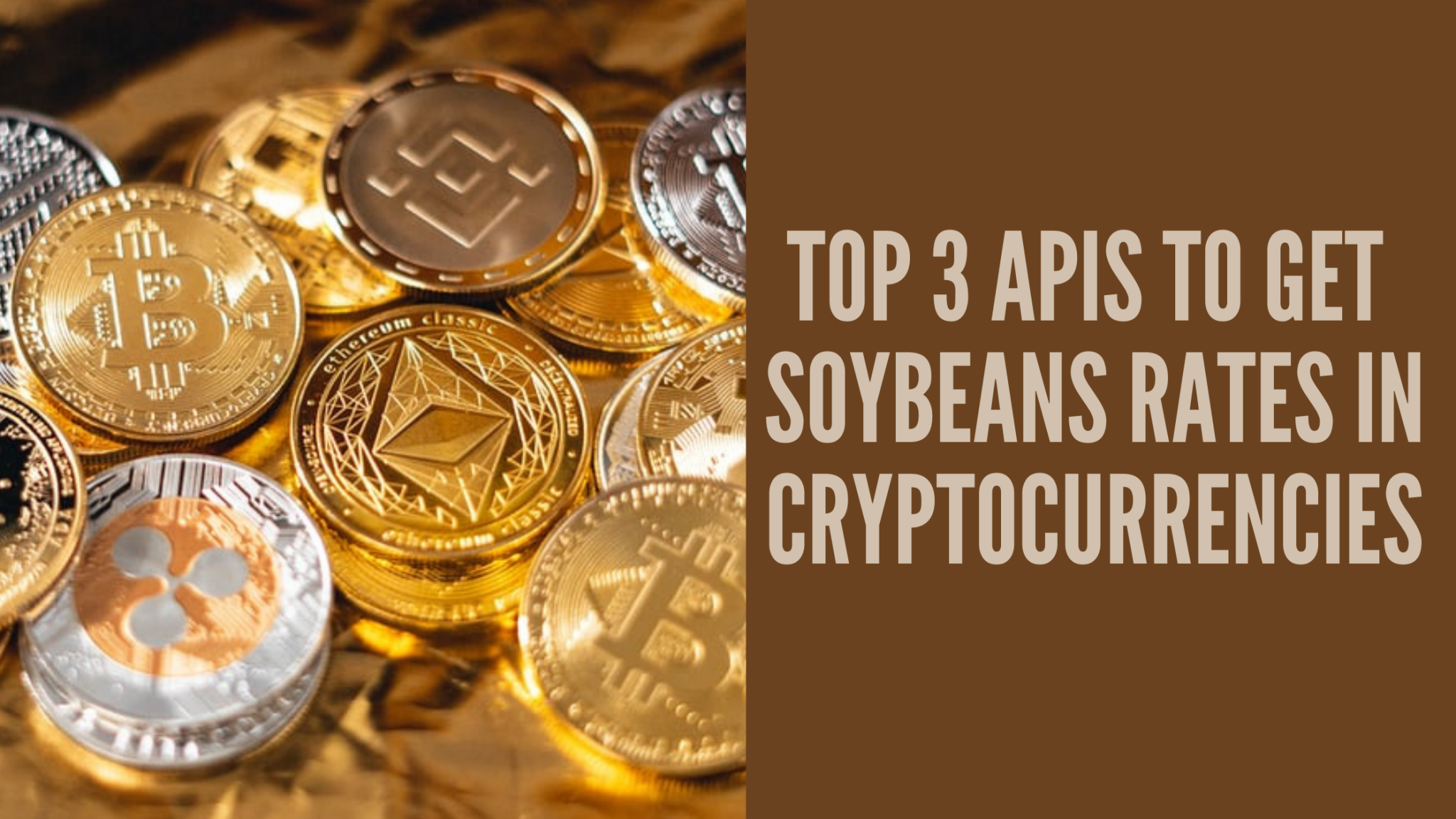 Top 3 APIs To Get Soybeans Rates In Cryptocurrencies  