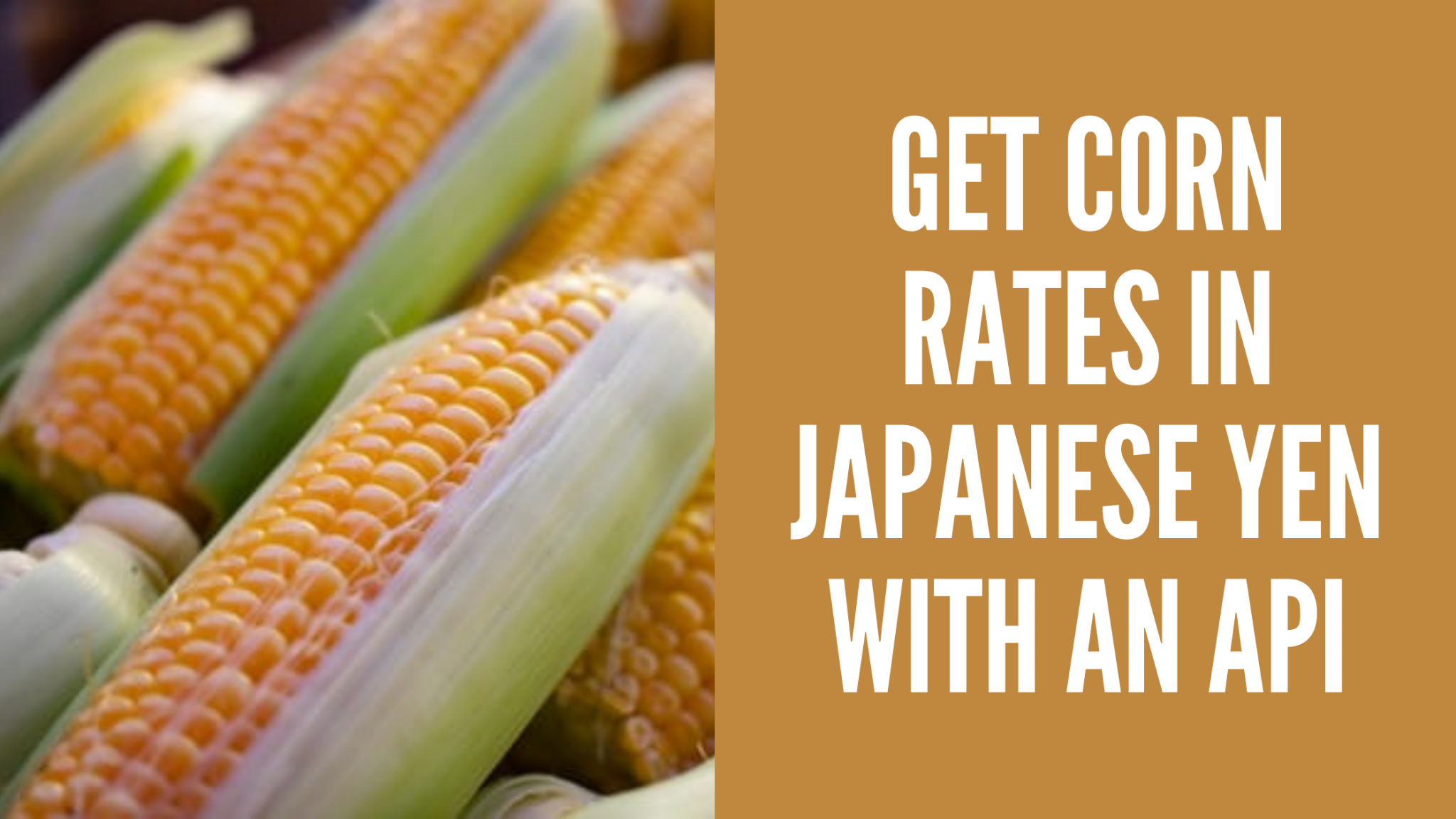 How To Get Corn Rates In Japanese Yen  