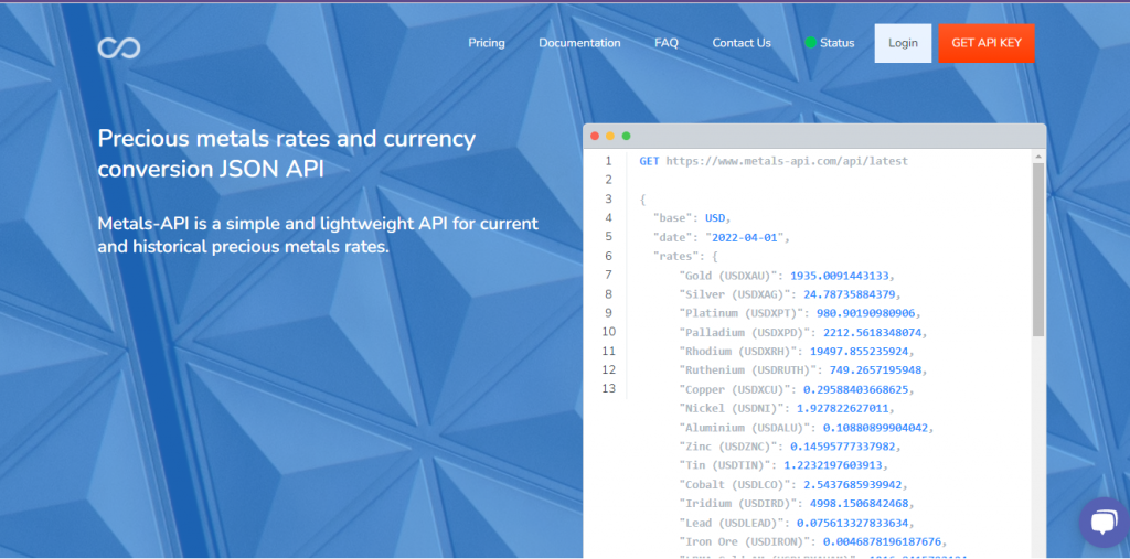 Obtain LME Nickel Prices In JSON Using An API  